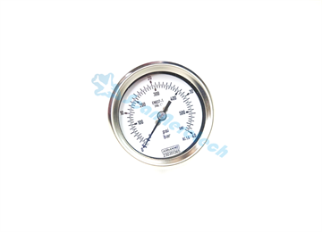 0-40 BAR Pressure gauge 1/4" Rear connection, with bracket for mounting